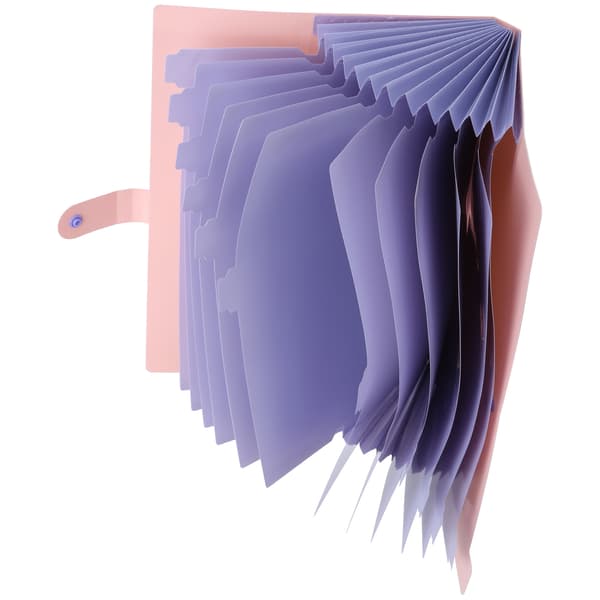 Mappeposer A4 MultiLayer Dokument Organizer Papir Opbevaring Informationslommer (Pink)