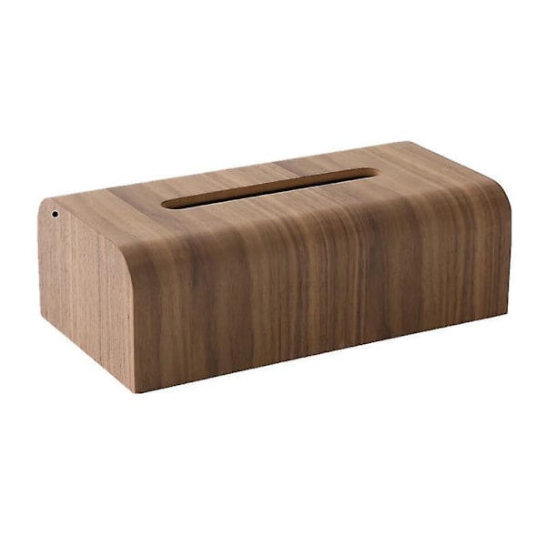 Retro Wooden Tissue Box - Walnut Finish | Office and Living Room Organizer