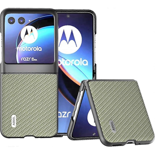 Motorola Razr 40 Ultra Skal - Kolfibermönster Slim Skyddande Mobilskal Brun