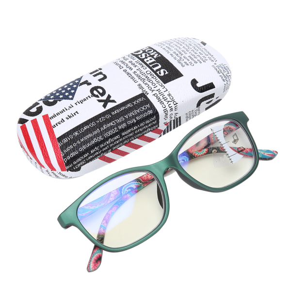 Visual Fatigue Relief Multifokale Lesebriller Anti Blue Rays Presbyopiske briller (+200 Grønne)