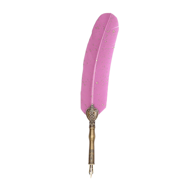 Kalligrafi Pen Retro Elegant Holdbar Slitasje Praktisk Praktisk Attraktiv Dekorativ Skriveverktøy for HjemRosa