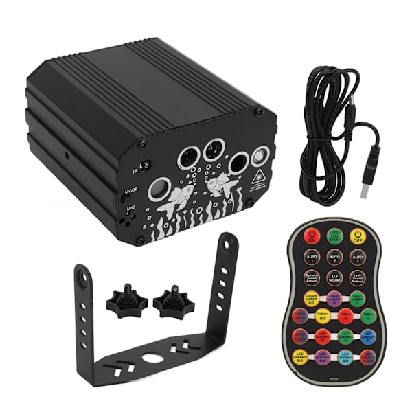 DJ-juhlalaserit Stage Laser 3000mah USB-lataus Ääniaktivoitu laservalo kaukosäätimellä Club KTV -tanssiin