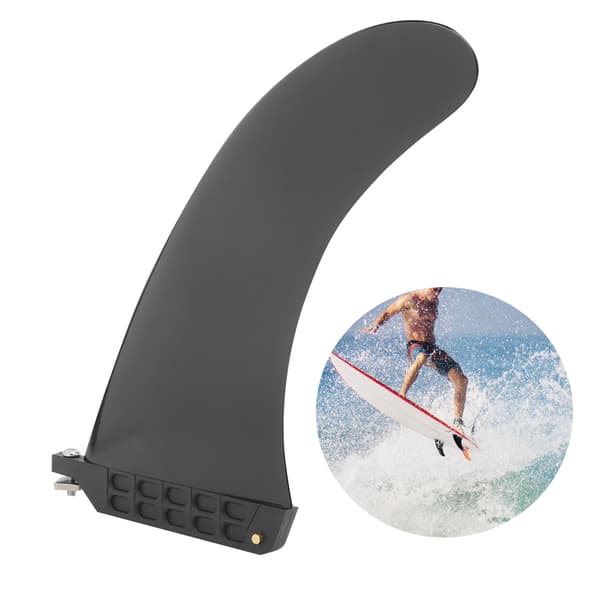 8in Miljøvenlig PVC Kvalitets Paddle Board Fin Watershed Balancing Surfbræt Tilbehør Sort