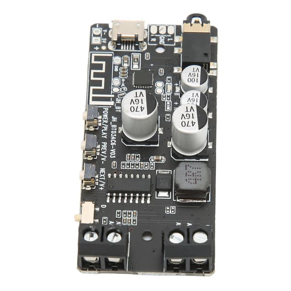2 kanaler Bluetooth 5.0 Stereo Effektforsterkerkort Bluetooth Vokalmottaker Forsterkerkort Svart