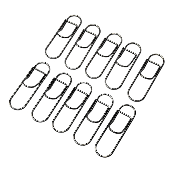 66 stk Metal Pen Clips til Student Skridsikring Rustforebyggende Papirclips Pen Holder til Notebooks Office School Sort
