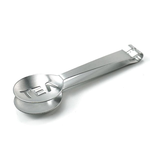 Rustfrit Stål Tepose Tang Holder Ske Spændtøjsfilter til at Gribe Isbiter Løse Blade Urte Sort Te