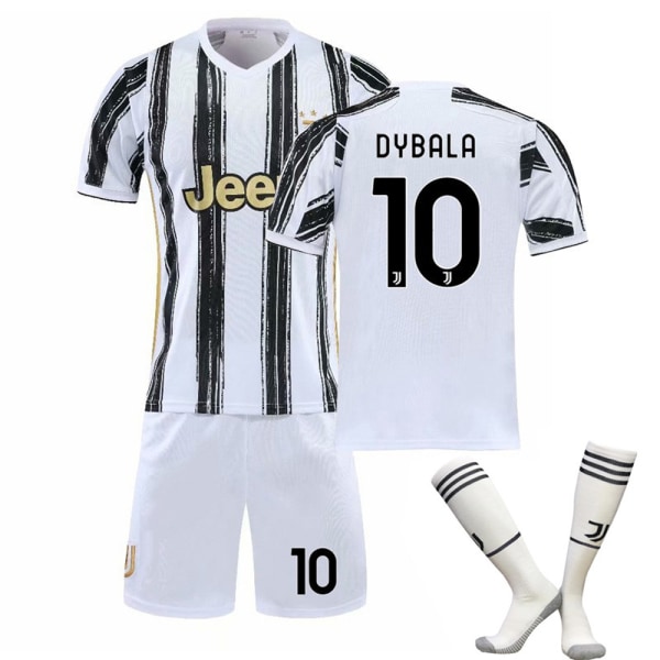 Mustavalkoinen kotijalkapallojersey set aikuisille ja lapsille 10#24 24