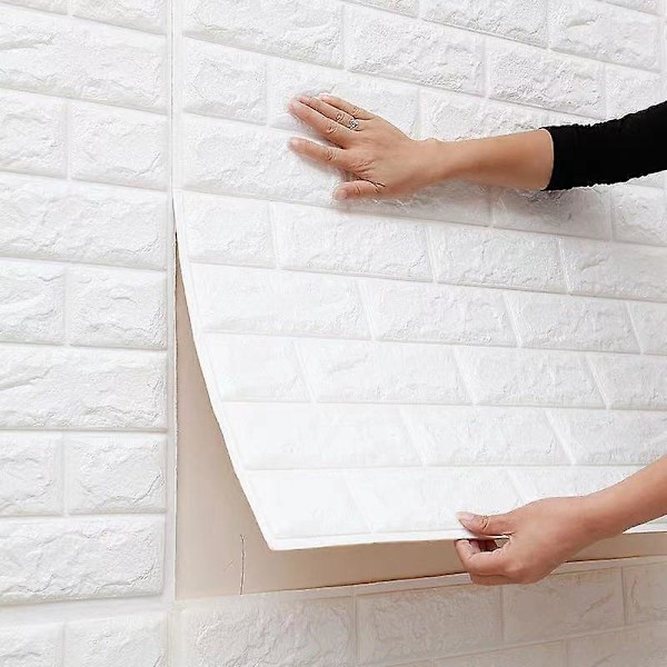 Hvide Marmor Peel and Stick 3D Baggrundsfliser - Luksuriøs 10-pak