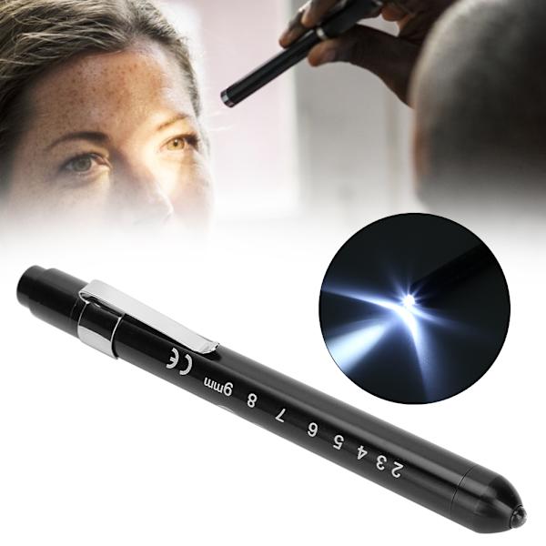 Professionel Diagnostisk Lampe Klinisk Pen Oftalmologisk Undersøgelse Pupil Check Pen Lys Sort