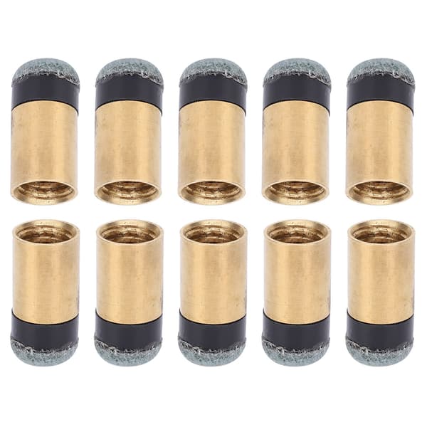 10 stk. Billard Snooker Pool Kø Pole Tip Udskiftningsdele Skrue Kobber PU Læder (10MM)