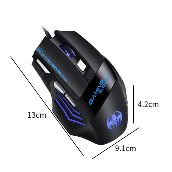 Gaming Mus 150cm Kabellængde DC 5V Komfortabel 100MA Ergonomisk Sort GM02