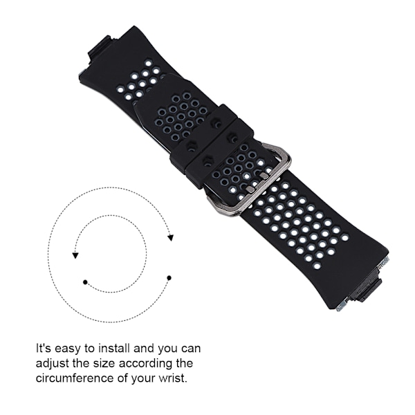 Silikon Sport Armband Ersatz für Fitbit Ionic Farbe Armband Schwarz und Grau