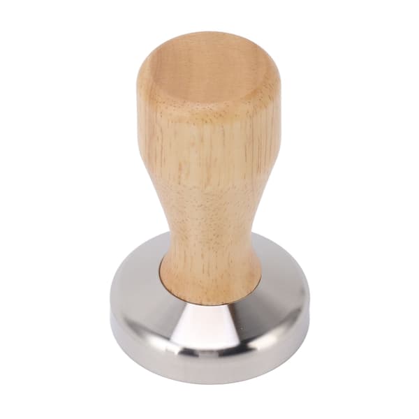 Kaffe Tamper 304 Rustfrit Stål Base Kaffe Pulver Bønne Presse Hammer med Træhåndtag til Hjemme Cafe 58mm