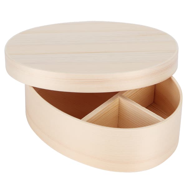 17.5x13.5cm Madkasse Træ Bento Box Bærbar Madbeholder til Studerende Arbejder Træfarve