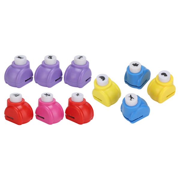 10st Hålslag Mini Multiple Mönster DIY Puncher Set för Scrapbooking Nail Art