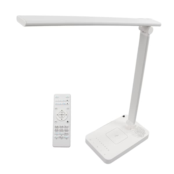 Bordlampe LED Øyebeskyttelse 10w Trådløs Lading Smart Bluetooth App Kontroll Spiller Bordlampe UK Plugg 100‑240V