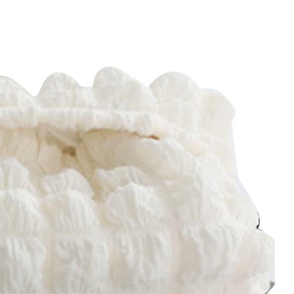 Vävnadslåda Omslag Väska Polyester Bomull Bubbelgarn Dekorativ Vävnadsväska Förvaring med Tjock Canvasfoder Beige