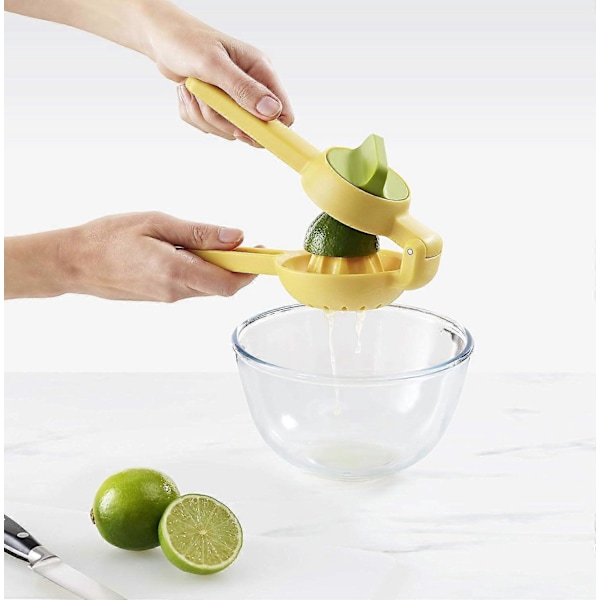 Gul multifunktionel citruspresser presset frugt appelsinjuice manuel citruspresser hjem lille bærbar citronklemme