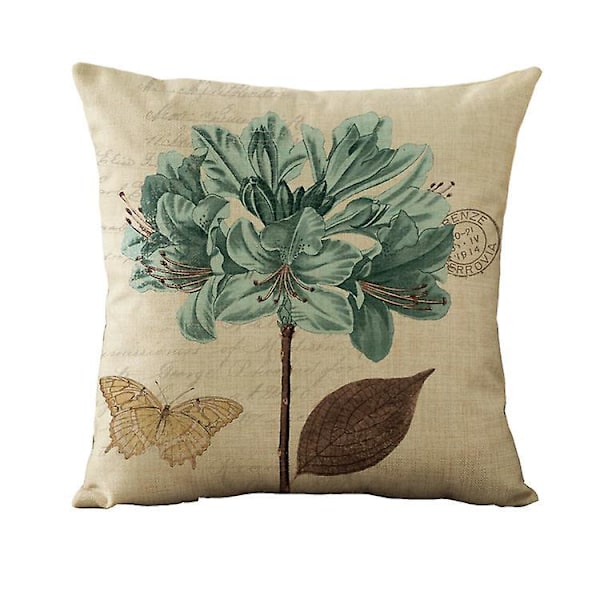 Sett med 4 dekorative putetrekk i bomull og lin, 45 x 45 cm, putevar til bil, sofa, hjemmeinnredning