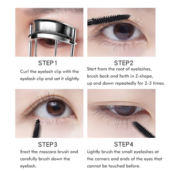 Färgad Mascara Fiber Lash Mascara Långvarig Vattentät och Smetfri Ögonmakeup