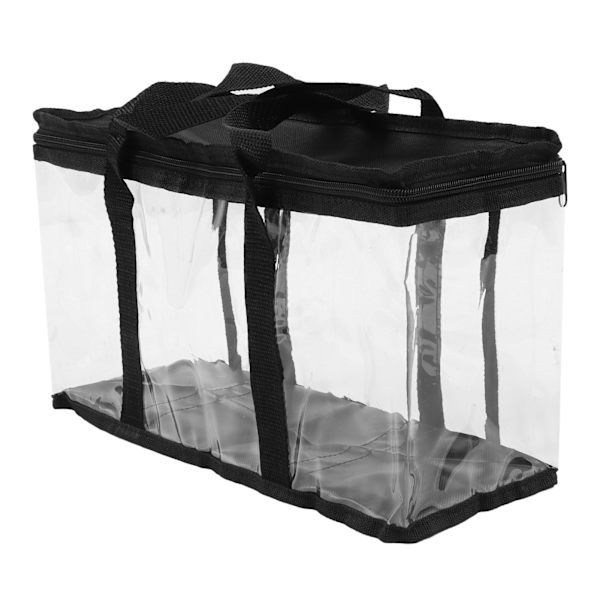 PVC-verktygsförvaringsväska transparent dragkedja dammtät stor kapacitet verktygsorganisatör för underhåll 38 X 15 X 21cm