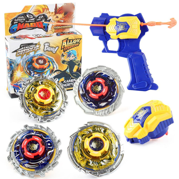 Alloy Burst Battling Gyroscope Roterande Gyroskop med Launcher Grip Starter Set Present Idé Leksaker för Pojkar Barn
