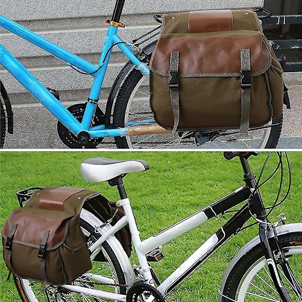 Stor 40L Cykeltaske til Cykler, Bagagebærer og Bagagebærer Khaki