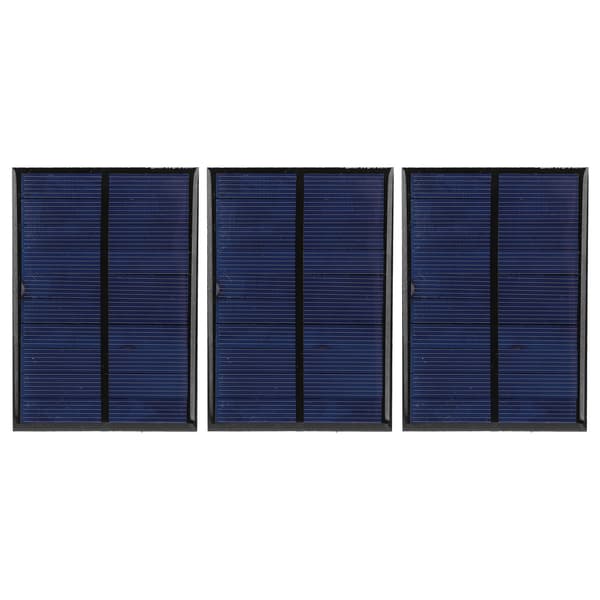 3 stk. epoksy solcellepanel lite strømmodulbrett + 30 cm rød og svart linje 5V 200mA