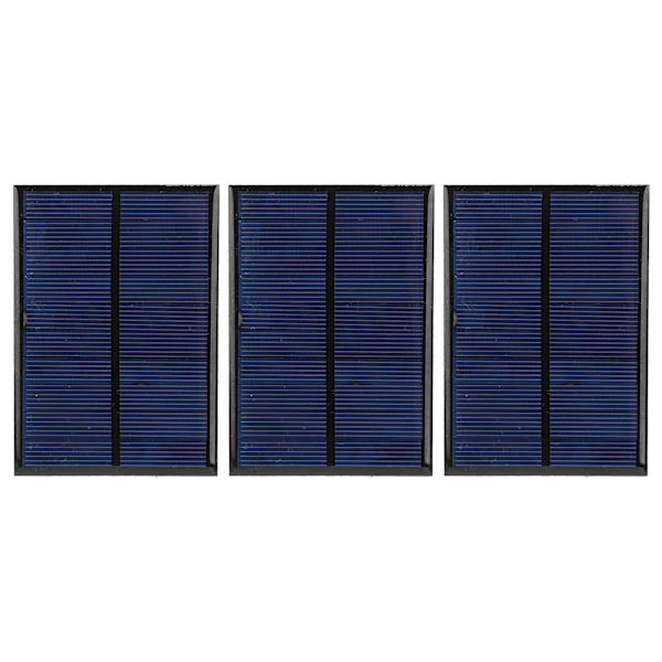 3 stk. Epoxy solpanel lille strømmodulplade +30 cm rød og sort ledning 5V 200mA