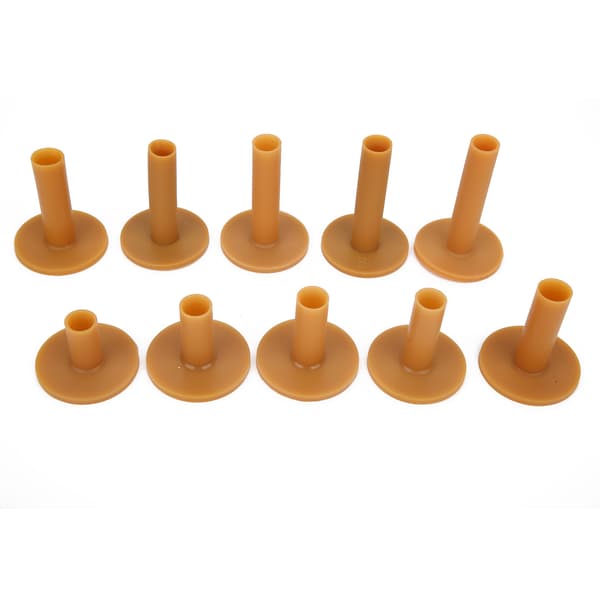 10 stk. Golftees af gummi, slidstærk golftrænerhjælp, teeholder, driving range, golftilbehør