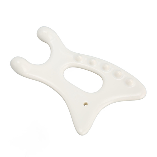 Keramisk Gua Sha skrapeverktøy Ergonomiske avrundede kanter Gua Sha ansiktsmassasjeverktøy