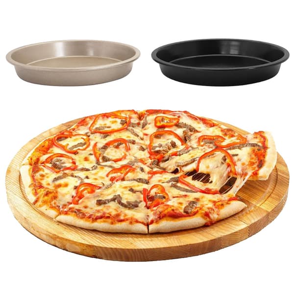 10 tommer pizzabageplade rund non-stick pizzabakke kulstofstål pizzapande
