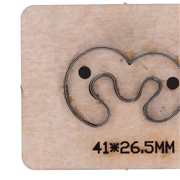 Siffra 3 Form Läderstans Skärande Stansform Formad Läder Trä Gummi Stans Skärmall 41x26.5mm
