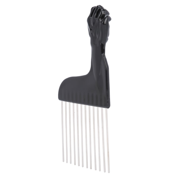 Salon Metal Pick Comb Portable Detangle Styling Comb for langt tykt krøllete hår