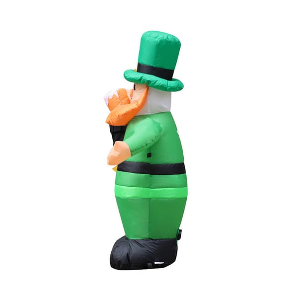 Oppustelig St. Patrick-dukke til havepynt indendørs og udendørs temafestdekoration