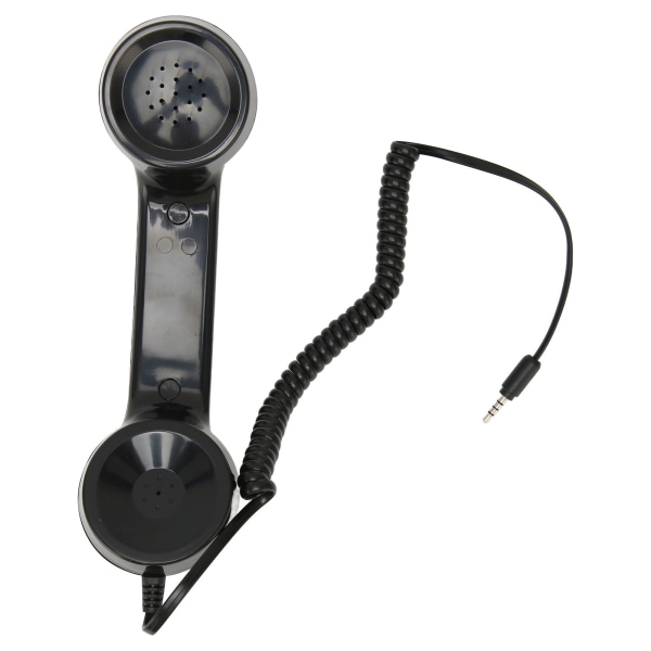 Retro Phone Handset Multifunction Radiation Proof Handheld Cell Phone Receiver for Mobile Phones Computers Black Black