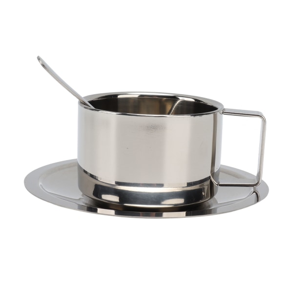 Rostfritt stål kaffekopp set dubbelväggig rostfri modern latte cappuccino tekopp för hem kontor café camping 200ml