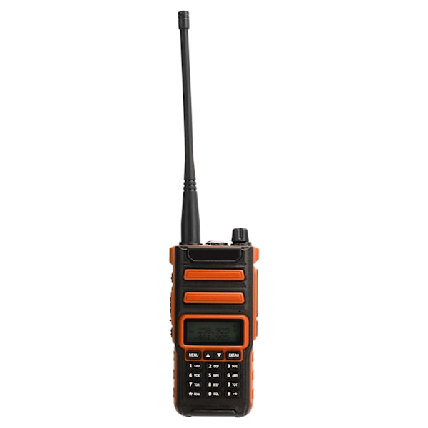 Udendørs bærbar dual-band walkie talkie-sæt håndholdt LCD-display walky talky 100‑240V orange EU-stik 100‑240V