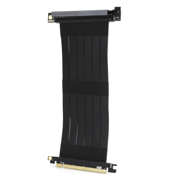 PCI-E 16X 270° Forlengelseskabel Svart Nettverksadapterkabel Høyhastighetskonverterer 8 Gbps