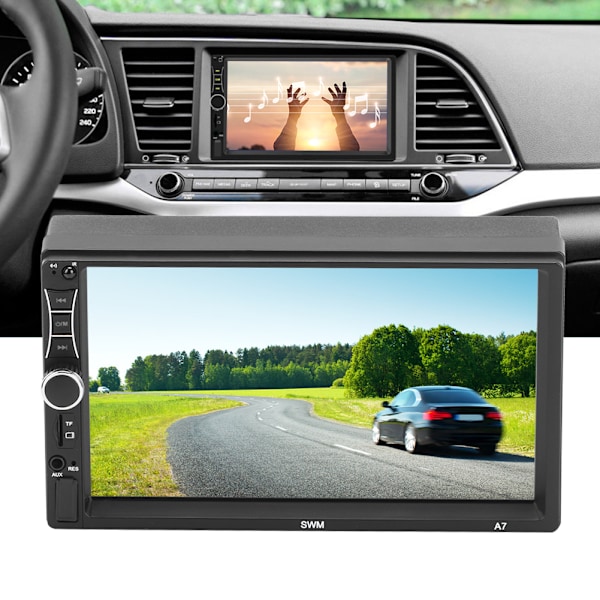 7in bil multimedie MP5-afspiller lyd stereo radio skærm digitalt display A7 Bluetooth 12V