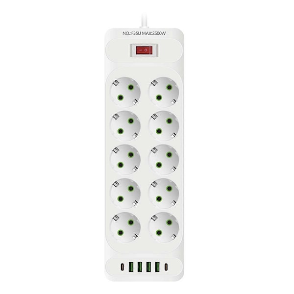 EU Stik AC Stikkontakt Strømskinne Multitap Elektrisk Stik B