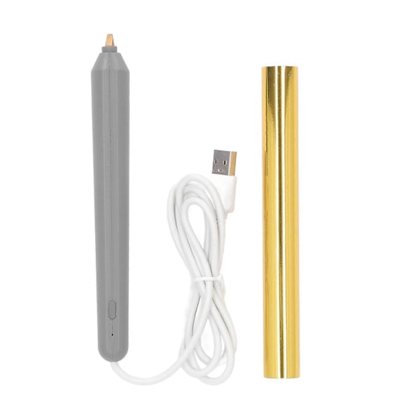 Varmfoliepenna USB Värmefolie Stämpling Präglingspenna ABS Hantverksverktyg för Ritning Skrivning Guld Färg