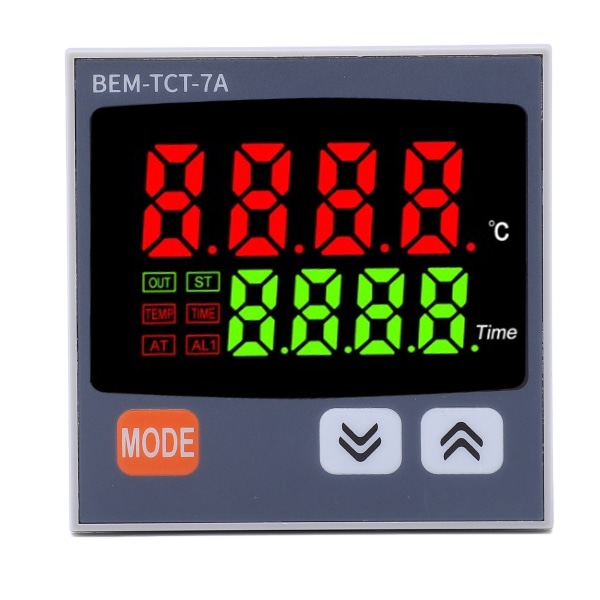 Termostat Tid Digital Display K Type Input Multifunktionel Termostat til Varmepresse Maskine 100‑240V