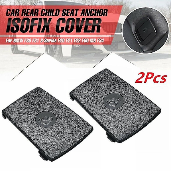 2x - F20 F30 F31 E84 E87 3-sarjan takaistuimen lastenistuimen ankkurin Isofix-suojus 52207319686-B7