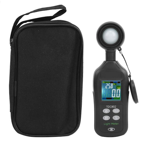 TDC802 Luxmeter Käsikäyttöinen 4-numeroinen LCD-näyttö Digitaalinen valomittari Fotometri 0Lx - 200K Lx