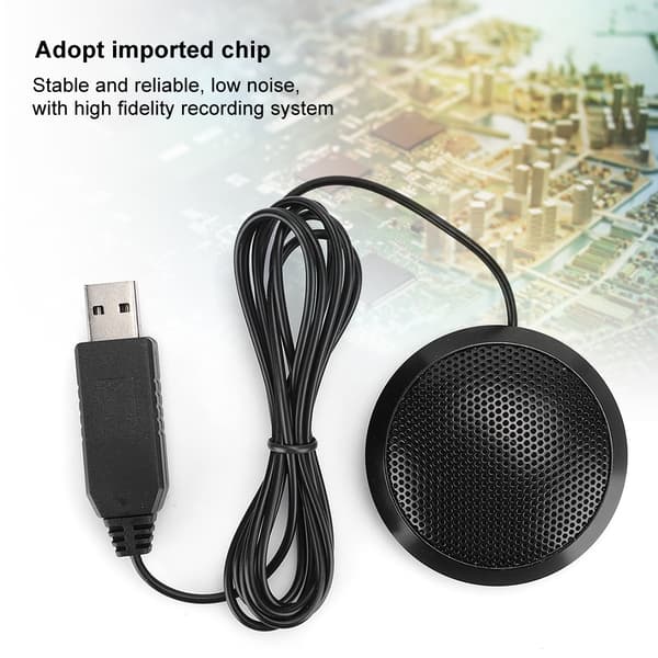 Mini kapacitiv mikrofon USB-kraveklipsmikrofon med indbygget lydkort til computer