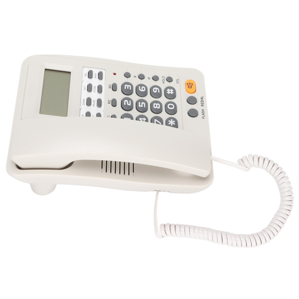 KXT6009CID Bordtelefon med ledning til fastnet med funktion til opkalds-id-visning til hjemmekontoret (hvid)
