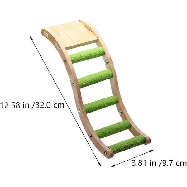 Lintu Puinen Tikapuut Silta Puupinnoite Syötävä Väriaine Tikapuut Linnut Keinu Raaputusalusta Orsi Kiipeilyasema Lelu Linnunhäkin Lisävaruste, Lajitelmaväri, 32X9.7X