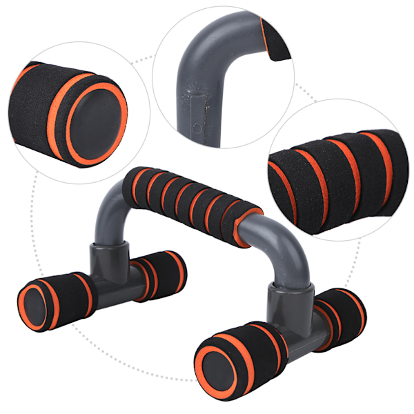 2 stk. Orange H-formede push-up-stativer - greb til push-ups - fitnessudstyr til hjemmet - indendørs sportsudstyr