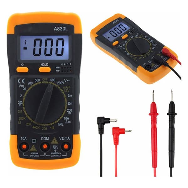 Digitalt multimeter elektronisk måleinstrument udstyr digitalt testværktøj multifunktionstester A830L